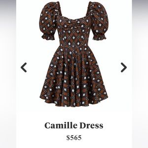 NWT Camille Puff Sleeve Fit & Flare Mini Dress